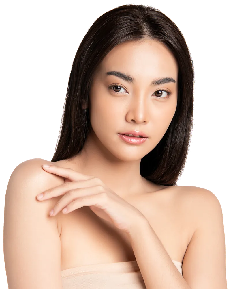 Asian woman skin without any scar